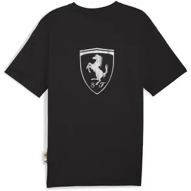Puma T-Shirt "Scuderia Ferrari Lifestyle T-Shirt Herren", Herren, Gr. L, schwarz, Obermaterial: 100% Baumwolle; Rippe: 29% Polyester, 71% Baumwolle, regular fit, Rundhals, Shirts T-Shirt