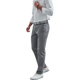 John Devin Chinohose JOHN DEVIN "regular-fit, lange Oxford Hose", Herren, Gr. 32, Länge 34, grau, Web, Obermaterial: 98% Baumwolle, 2% Elasthan, unifarben, regular fit lang, Hosen Chinohose, aus elastischer Baumwoll-Qualität, Topseller