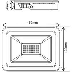 Weißes LED-Flutlicht 200-265VAC 30W 4000K