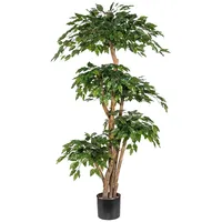 Creativ green Kunstpflanze CREATIV GREEN "Ficus Benjamini", grün, B:110cm H:170cm, Kunststoff, Kunstpflanzen, Kunstpflanze