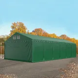 TOOLPORT 6x12 m Lagerzelt PVC-Plane, dunkelgrün, mit Bodenrahmen ohne Statik - (7541bl)
