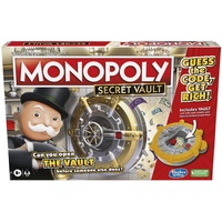 MONOPOLY Secret Vault Brettspiel für Kinder ab 8 Jahren, Familienbrettspiel für 2-6 Spieler, inkl. Tresor