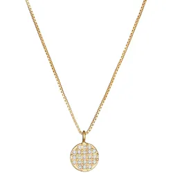 Elli Kristalle Plättchen Anhänger 925 Silber goldfarben Damen 
