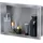 VILSTEIN | Duschnische 30x45 cm | Unterputz | Wandnische Edelstahl | Randloses Duschregal - Silber