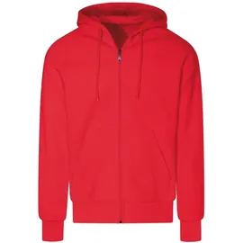 TRIGEMA Sweatjacke TRIGEMA "TRIGEMA Sweatjacke mit Kapuze", Herren, Gr. L, rot (vulcano), 70% Baumwolle, 30% Polyester, Basic, Sweatjacken Sweatjacke