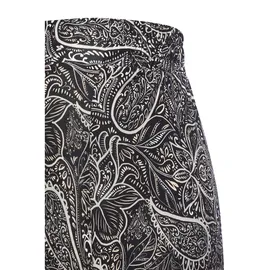 LASCANA Maxirock Damen Paisley Grau/Schwarz 36