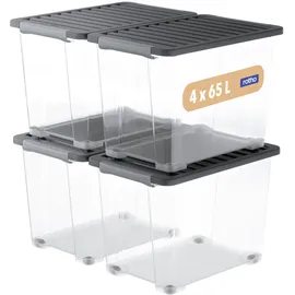 Rotho Aufbewahrungsbox 58,3 x 39,2 x 41 cm 4-tlg. transparent