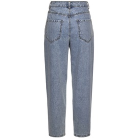 Buffalo Relax-fit-Jeans in High-waist-Form mit Bundfalten, Crop-Design, blau