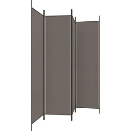 vidaXL 4-tlg. Paravent Anthrazit 698x180 cm Stoff