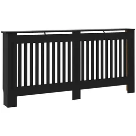 vidaXL Heizkörperverkleidung Schwarz 172x19x81,5 cm