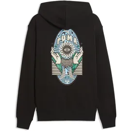 Puma Hoodie "Sunset Drive Hoodie Herren", Herren, Gr. L, schwarz, Obermaterial: 32% Polyester, 68% Baumwolle. Kapuzenfutter: 100% Baumwolle. Rippe: 4% Elasthan, 96% Baumwolle, normal, Sweatshirts Hoodie