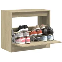 VidaXL Schuhschrank Sonoma-Eiche 80x42x69 cm Holzwerkstoff