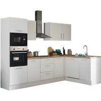 BASIC by Balculina Winkelküche Turin L-Form 280 cm weiß