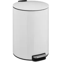 Relaxdays Treteimer, 12 Liter, Absenkautomatik, entnehmbarer Inneneimer, Metall, moderner