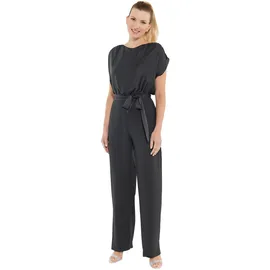 Swing Jumpsuit mit Rundhalsausschnitt, Black, 44