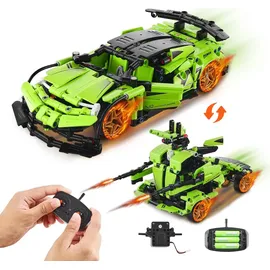 Vevor STEM-Bauspielzeug für Kinder, 2-in-1-Bausteine mit 461 Teilen, ferngesteuerte Autobausätze, ferngesteuertes und per App gesteuertes Auto/Roboter, RC STEM-Roboter-Bauset, Geschenke für Jungen und Mädchen im Alter von 6, 7, 8, 9, 10, 11 und 12+