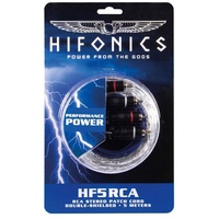 Hifonics Audiokabel HF5-RCA 2 Cinchstecker - 2 Cinchstecker 5m