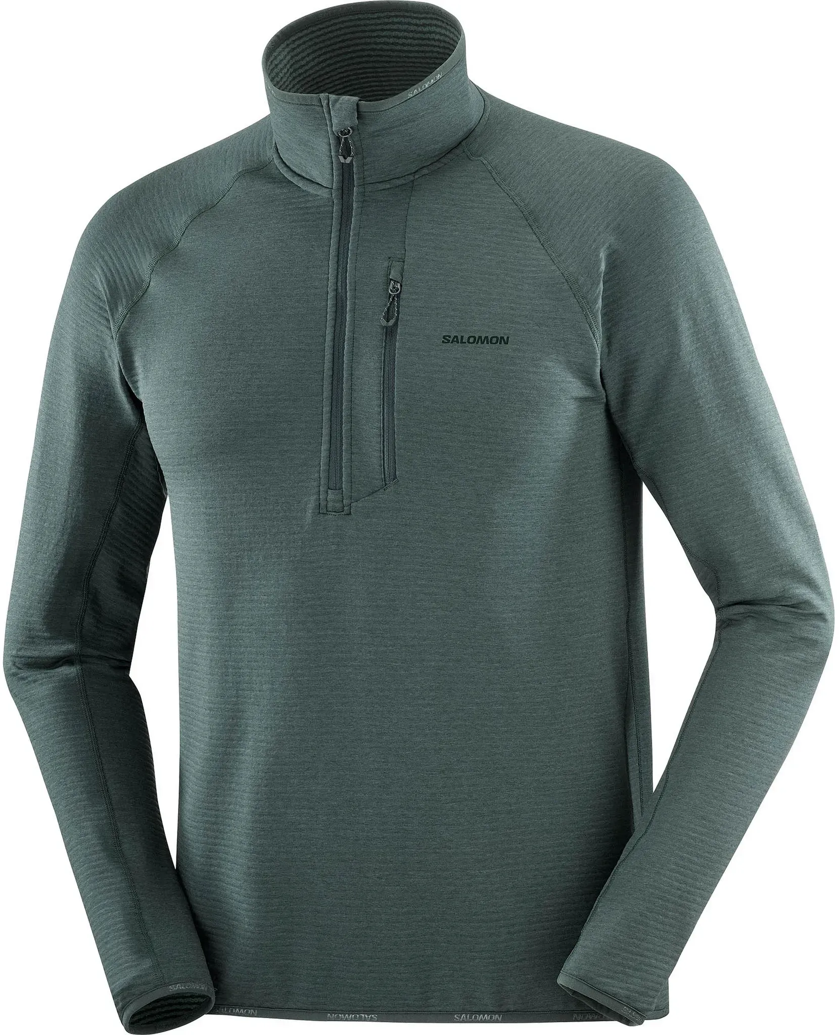 Salomon ESSENTIAL LIGHTWARM Fleeceshirt Herren in green gables, Größe M - grün