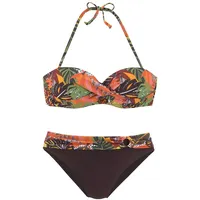 VIVANCE Bügel-Bandeau-Bikini Damen Braun/Mehrfarbig 40 Cup D