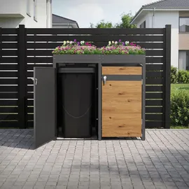 ML-Design Mülltonnenbox 264 x 124 x 80 cm braun