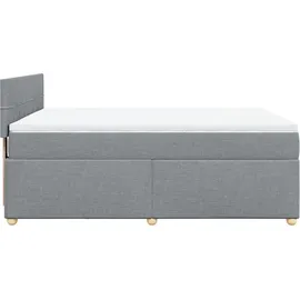 vidaXL Boxspringbett 140 x 200 cm Hellgrau