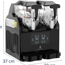 Royal Catering Slush-Maschine - 2 x 3 l - LED - digitales Bedienfeld -