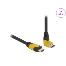 Delock High Speed HDMI Kabel 2.1 oben gewinkelt - Schwarz - 3m