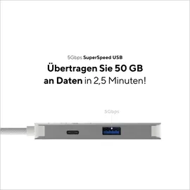 Linq 3in1 USB-C Multiport Hub - Space Grey-White