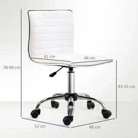 Homcom Drehstuhl Kunstleder Weiß