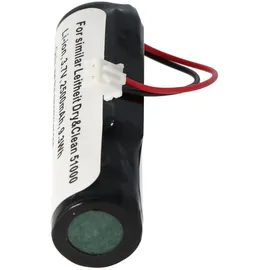 AccuCell Akku passend für Leifheit Dry&Clean 51000, Li-Ion, 3,7V, 2500mAh, 9,3Wh