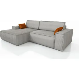 mebloland Ecksofa TOR mit Schlaffunktion. Farbe: Grey. - Grau