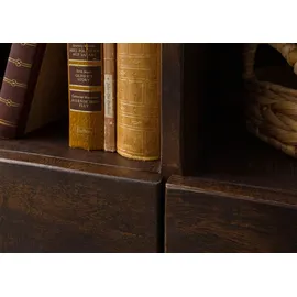 Massivmoebel24 Bark TV-Board 175x40x47 cm Dunkelbraun Holz