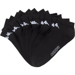 Sportsocken KAPPA "Kappa Sneakersocken", Herren, Gr. 35/38, schwarz (cavier), Baumwollmischung, unifarben, Socken