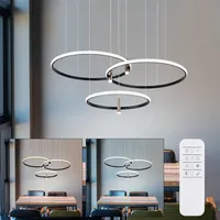 GLOBO Hänge Lampe Pendelleuchte dimmbar Fernbedienung LED ALU opal