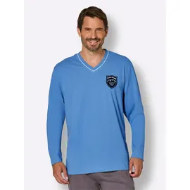 wäschepur Schlafanzug Jersey Blau 56/58