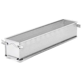 De Buyer Edelstahlform geoform perforiert klappbar mit integriertem Scharnier 35x7x7.5cm