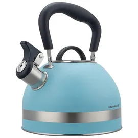 KING HOFF Kinghoff Wasserkessel, Hellblau, Metall, 22 cm, Küchengeräte, Wasserkocher