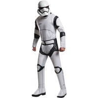 Star Wars 7 Kostüm Stormtrooper Herren Deluxe 3-TLG Overall Gürtel Maske weiß - L
