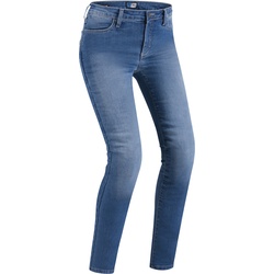 PMJ Skinny Damen Motorradjeans, blau, Größe 30