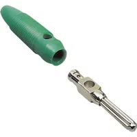 TRU Components Büschelstecker Stecker, gerade Stift-Ø: 4mm Grün