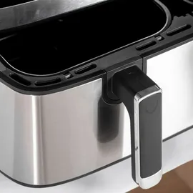 Homcom Heißluftfritteuse 8,5L Fritteuse mit Doppelkammer, 8 in 1 Rezeptur, Schwarz