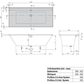 Villeroy & Boch Whirlpoolsystem Collaro (180COR2), UCE180COR2B1VRW, UCE180COR2B1VRW
