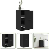 The Living Store - Vidaxl Apothekerschrank Schwarz 40x41x77,5 Cm Holzwerkstoff