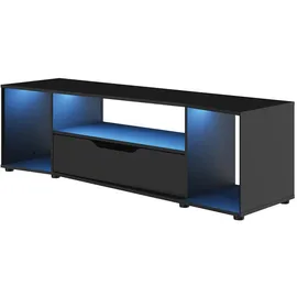 CaliCosy HACK Lowboard 45 x 48 cm Schwarz Holzwerkstoff