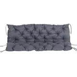 Outsunny Bankauflage Dunkelgrau, Kunststoff, 150x8x98 cm, Outdoor-Kissen, Outdoor-Sitzkissen