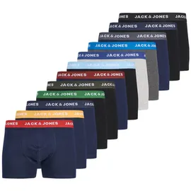 JACK & JONES JACSOLID TRUNKS Blau/Schwarz/Grau M 12er Pack