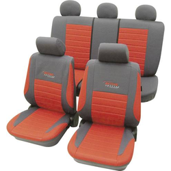 Cartrend 60121 Active Sitzbezug 11teilig Polyester Rot Fahrersitz, Beifahrersitz, Rücksitz