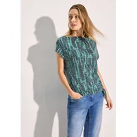 Cecil Damen B321910 T-Shirt mit Ausbrenner-Optik, Cecil fir Green,