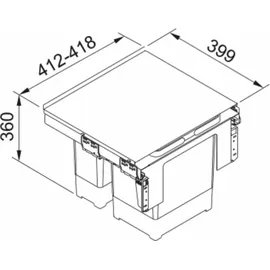 Franke Garbo 45-2 30 l Grau