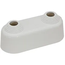 Simplex Doppelrosette (hohe Ausführung) 50 mm Achsabstand Farbe weiß